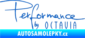 Samolepka Performance by Octavia 3D karbon modrý