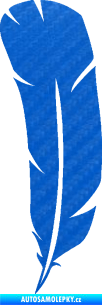 Samolepka Peříčko 002 levá 3D karbon modrý