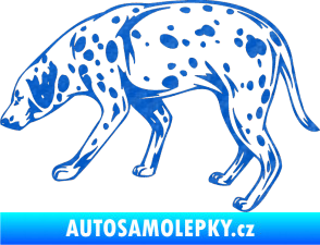 Samolepka Pes 001 levá Dalmatin 3D karbon modrý