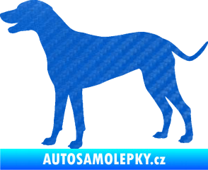 Samolepka Pes 095 levá Dalmatin 3D karbon modrý