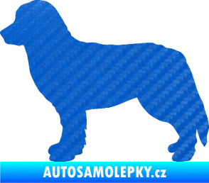 Samolepka Pes 157 levá bernský salašnický 3D karbon modrý