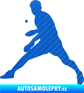 Samolepka Ping pong 002 levá 3D karbon modrý