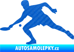 Samolepka Ping pong 001 levá 3D karbon modrý