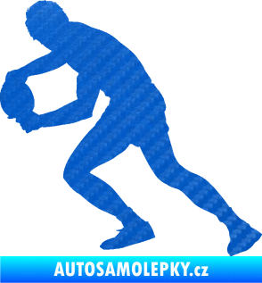 Samolepka Ping pong 004 levá 3D karbon modrý