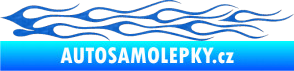 Samolepka Plameny 005 3D karbon modrý
