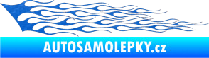 Samolepka Plameny 011 3D karbon modrý