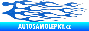 Samolepka Plameny 014 3D karbon modrý