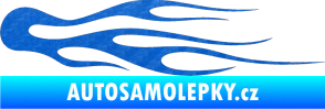 Samolepka Plameny 026 3D karbon modrý
