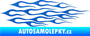 Samolepka Plameny 038 3D karbon modrý