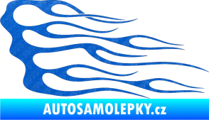 Samolepka Plameny 043 3D karbon modrý