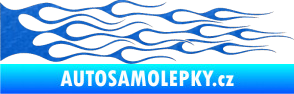 Samolepka Plameny 050 3D karbon modrý