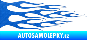 Samolepka Plameny 067 3D karbon modrý