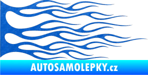 Samolepka Plameny 071 3D karbon modrý