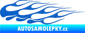 Samolepka Plameny 091 3D karbon modrý