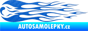 Samolepka Plameny 095 3D karbon modrý