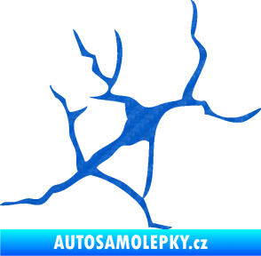 Samolepka Prasklina 004 3D karbon modrý