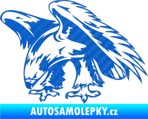 Samolepka Predators 001 levá orel 3D karbon modrý