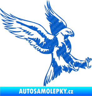 Samolepka Predators 003 pravá 3D karbon modrý