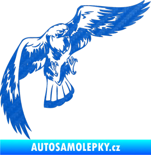 Samolepka Predators 041 pravá 3D karbon modrý