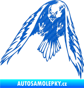 Samolepka Predators 055 levá 3D karbon modrý