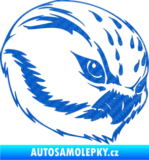 Samolepka Predators 057 pravá 3D karbon modrý