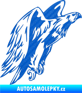 Samolepka Predators 058 pravá 3D karbon modrý
