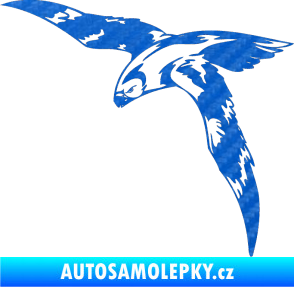 Samolepka Predators 062 levá 3D karbon modrý