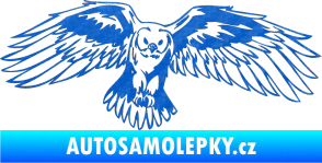 Samolepka Predators 077 pravá sova 3D karbon modrý