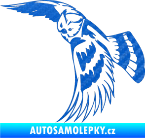 Samolepka Predators 081 levá sova 3D karbon modrý