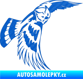 Samolepka Predators 081 pravá sova 3D karbon modrý