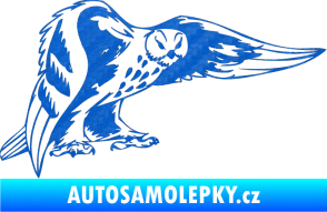 Samolepka Predators 094 pravá sova 3D karbon modrý