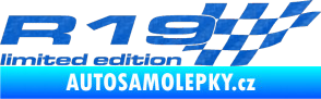 Samolepka R19 limited edition pravá 3D karbon modrý