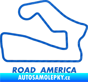 Samolepka Okruh Road America 3D karbon modrý