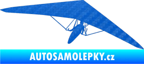 Samolepka Rogalo 001 pravá 3D karbon modrý