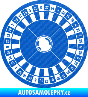 Samolepka Ruleta kolo 001 3D karbon modrý