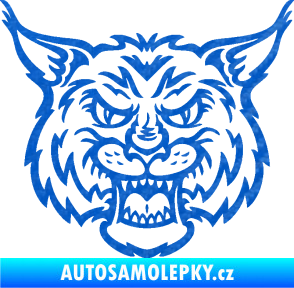 Samolepka Rys 001 3D karbon modrý