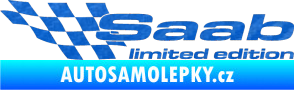 Samolepka Saab limited edition levá 3D karbon modrý