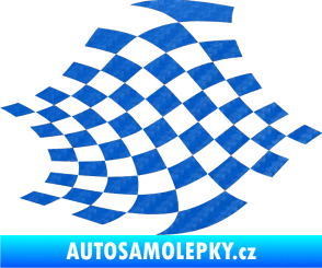 Samolepka Šachovnice 031 3D karbon modrý