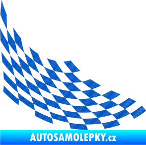 Samolepka Šachovnice 040 3D karbon modrý