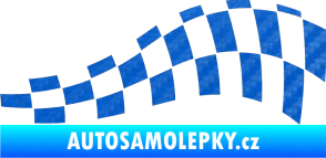 Samolepka Šachovnice 045 3D karbon modrý