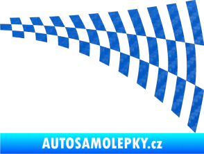 Samolepka Šachovnice 047 3D karbon modrý
