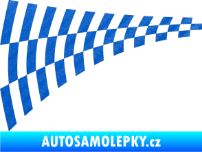 Samolepka Šachovnice 048 3D karbon modrý