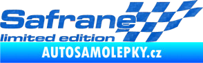 Samolepka Safrane limited edition pravá 3D karbon modrý