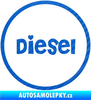 Samolepka Samolepka na víčko od nádrže 007 diesel 3D karbon modrý