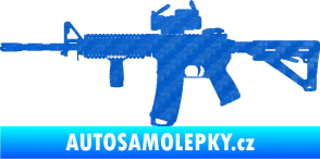 Samolepka Samopal 003 levá 3D karbon modrý