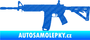 Samolepka Samopal 004 levá 3D karbon modrý