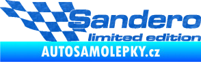 Samolepka Sandero limited edition levá 3D karbon modrý