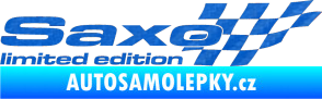 Samolepka Saxo limited edition pravá 3D karbon modrý
