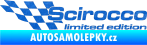 Samolepka Scirocco limited edition levá 3D karbon modrý