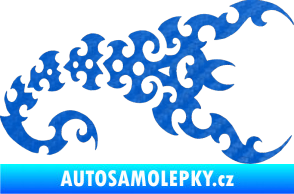 Samolepka Štír 015 pravá 3D karbon modrý